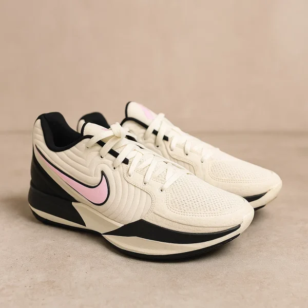 Nike Ja 2 Blanco/Negro con Swoosh Rosa